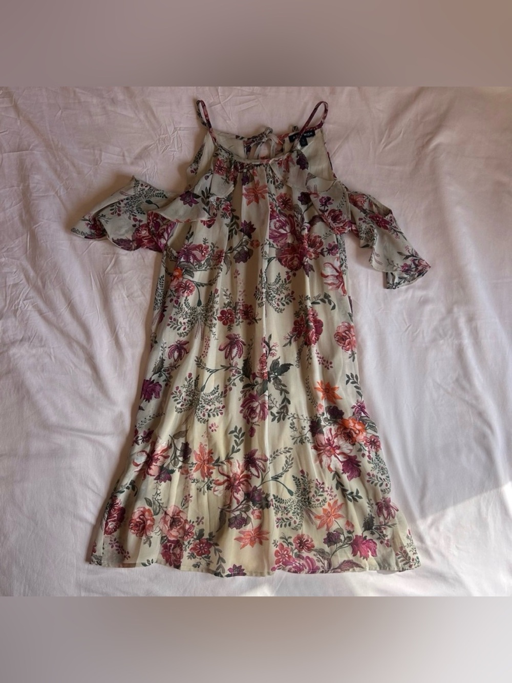 Floral Cold-Shoulder Dress – Size Small